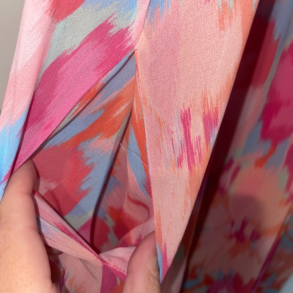 Pink Lily- Watercolor Maxi Dress- Size Large - Picture 6 of 7